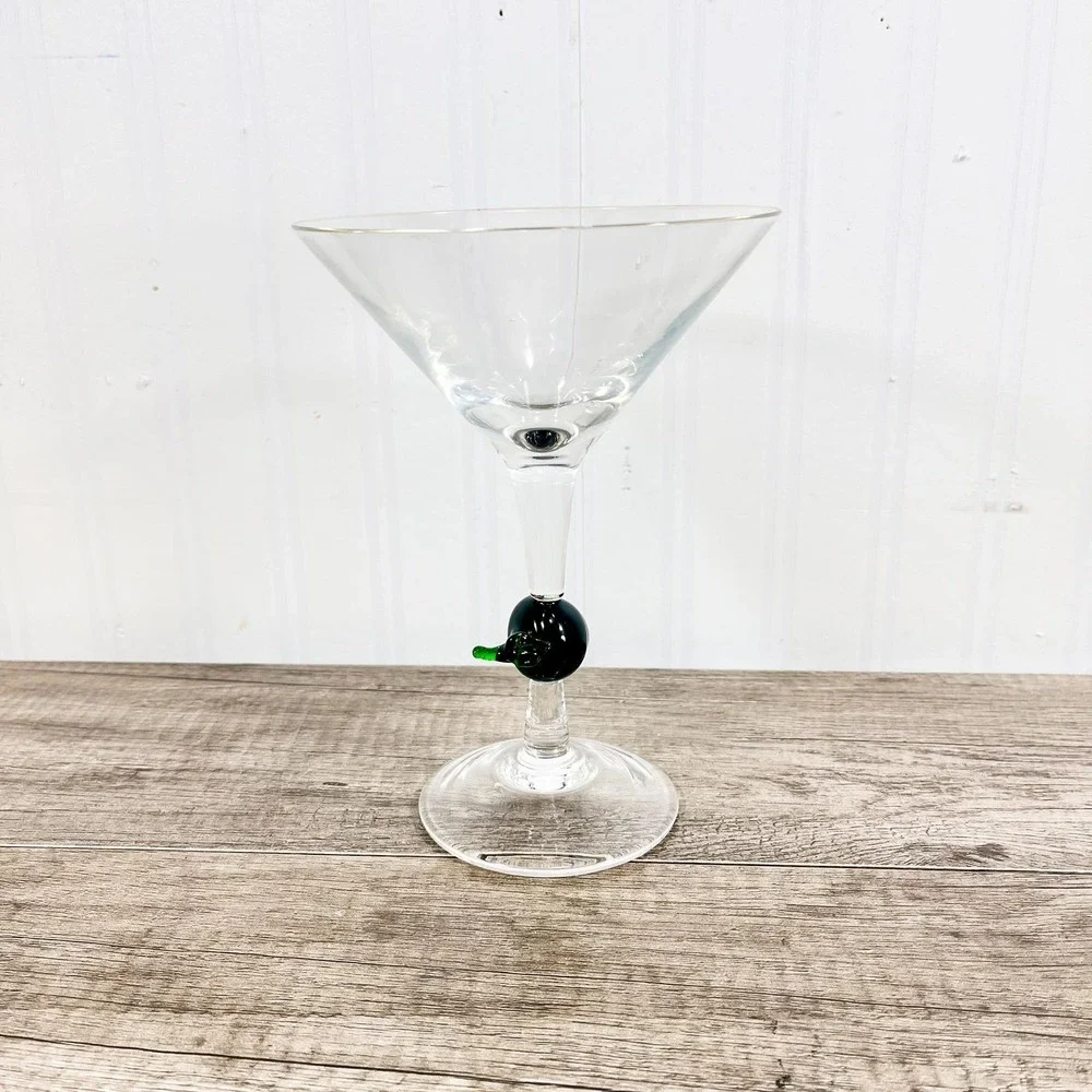 Vintage‎ Handblown Apple Martini Glass